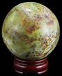 Polished Green Opal Sphere - Madagascar #55085-1